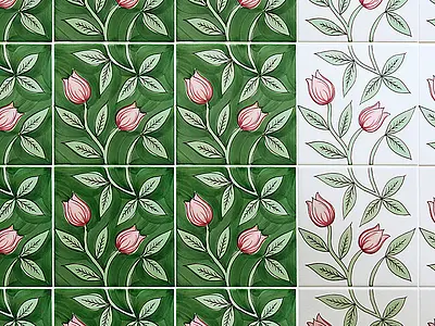 Background tile, Color multicolor, Style handmade, Majolica, 20x20 cm, Finish glossy